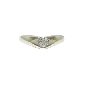 Tiffany & Co. Elsa Peretti Platinum Diamond Ring.